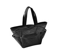 OFFIGAM Large Capacity Mesh Toiletry Bag for Beach Pool Versatile Organizer for Bath Shower Supplies Outdoor Activities Durable Chemical Resistant Material Black