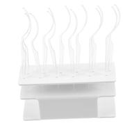 OFFIGAM Lash Display Stand and False Eyelash Applicator Holder Set 1 White Rack and 12 Try-on Sticks for Professional Lash Styling and Beauty Salon Use