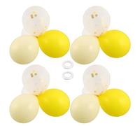 OFFIGAM Latex Balloons 12in 30pcs Yellow and White Resilient Balloons 2 Ribbon Rolls, Not Easy to Break for Sunshine Themed Party and Wedding Decorations for Garland Arch and Table