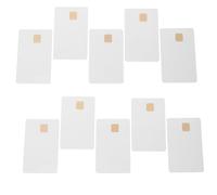 OFFIGAM Lightweight White Cards with Chip 10pcs for Access Control Systems, 2k Memory Capacity, Splashproof Pvc Material, Performance for Parking Lots