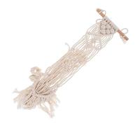 OFFIGAM Macrame Ukulele Hanger Handwoven Cotton Rope Guitar Wall Mount Holder with Tassels for Acoustic Electric Guitars Rustic Decorative Indoor Outdoor Home Decor Unique Wall Hanging for
