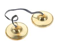 OFFIGAM Meditation Bell with Stylish Appearance Portable and Easy to Carry Small Hand Crash Cymbals Made of Copper for Yoga Lovers and Zen Practices on Occasions