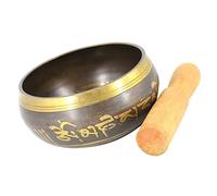OFFIGAM Meditation Singing Bowls Copper Bowl with Mallet Assorted Colour for Relaxation and Yoga in Living Room Or Temple