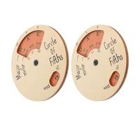 OFFIGAM Melody Tool with Smooth Surface and Comfortable Grip 2pcs Wooden Circle of Fifths Wheel for Musicians and Friends Studying Piano, for Small Spaces and Placing on Bedside Tables