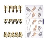 OFFIGAM Metal Banjo Thumb and Finger Picks Set Adjustable Ventilated Design Gold Guitar Finger Picks Kit for Ukulele and Mandolin Playing Accessories Includes Storage Box