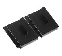 OFFIGAM Metal Microphone Holders Black 2pcs for Car Radio with Portable Design Mic Hanger Clips Sturdy Vehicle Hand Microphone Mounts Suitable for Offices and Homes