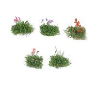 OFFIGAM Mini Fake Flower Cluster Decoration Diy Artificial Flower Cluster Diorama Foliage Fake for Model Building Gardening Tuft