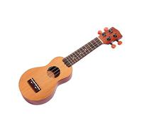 OFFIGAM Mini Pocket Ukulele Spruce Top Hawaiian Sapele Fretboard 4-string Travel Soprano Ukelele with Sound Hole for Beginners and Travel Use