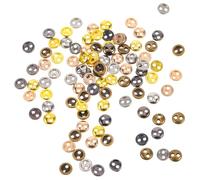 OFFIGAM Mini Round Metal Buttons Compact and Convenient for Doll Clothes 100pcs with Retro Vintage Style Easy to Sew, for DIY Crafts and Stuffed Plush Dolls Making