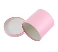 OFFIGAM Mini round Paper Flower Box with Lid for Displaying Fresh Flowers and Maintaining Shape, Pink Cardboard Packaging Box for Weddings and Showers
