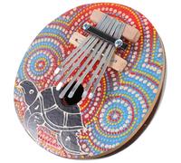OFFIGAM Mini Thumb Piano 7 Keys Kalimba Musical Instrument Colorful Coconut Shell Finger Piano for Beginners Portable and Stylish Random Pattern