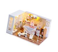 OFFIGAM Miniature DIY House Wood Model Kit with Water-based Paint Romantic Design Trains Fine Motor Ability for Children DIY Playing House