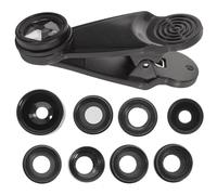 OFFIGAM Mobile Phone Camera Lens Kit Easy to Install Glass Lens Set 10-in-1 with Wide Angle and Fisheye Lenses Black for Photographing The Lake Water and Sunset