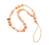 OFFIGAM Mobile Phone Chain DIY Accessory Stone Crystal Beaded Strap Anti-Lost Wrist Wear Phone Charm for Women Anytime Anywhere