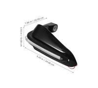 OFFIGAM Motorcycle LED White Bar Hand Guards with Brake and Impact Protection, Black Off-Road Wind and Crash Shield for Trail and Motocross Riders