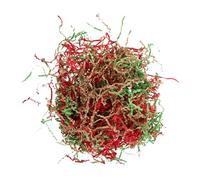 OFFIGAM Multi Colored Raffia Crinkle Paper Shreds Lightweight Grass Basket Filler for Present Boxes Festive Christmas Packaging Wedding Easy Scatter DIY Craft Material