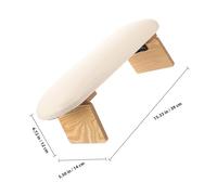 OFFIGAM Nail Art Hand Rest Cushion Adjustable Height Folding Manicure Wrist Cushion Medium Size Cream Yellow Nail Table Arm Rest for Salon Use