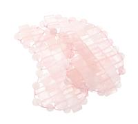 OFFIGAM Natural Rose Quartz Jade Eye Mask 2pcs Cooling Cold Compress Eye Patch for Spa Facial Massage Relaxation Suitable for Women Travel Sleep