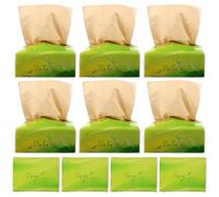 OFFIGAM of Practical Bamboo Pulp Paper Napkins, Light Yellow 10 Packs Extraction Type Paper Tissues Soft and Portable Facial Tissues Suitable for Restaurant and Hotel Use