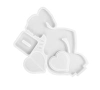 OFFIGAM Picture Frame DIY Mold Silicone Material Creative Romantic White Heart Shape Not Easy to Tear for Making Photo Frames