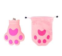 OFFIGAM Pink Silicone Cat-paw Shaped Ice Pouch for Summer Use, Skin-Friendly and Elastic Cooling Pack for Going and Travel