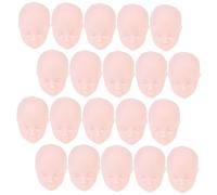 OFFIGAM Plastic Doll Heads 20pcs with Frame for Makeup Practice and Craft Making, Mini Doll Parts for Styling and Creative Toy Heads, Suitable for Salon Training and DIY Decor