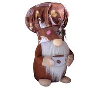 OFFIGAM Plush Coffee Gnome Doll Gonk Ornament for Home and Coffee Bar Decor Adorable Holiday Decoration to Bring Luck and Festive Atmosphere