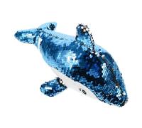 OFFIGAM Plush Dolphin Sensory Stuffed Animal for Adorable Sequin Dolphin Doll Birthday Holiday Soft Cute Ocean Friend for Play Decoration