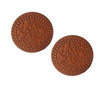 OFFIGAM Pocket Notepad Easy to Carry with Binding 2pcs Biscuit-shaped Portable Mini Notebooks Made of Glue Material for Students and Family Use