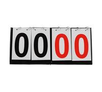 OFFIGAM Portable 4-Digit Flip Scoreboard with Black and Red Numbers, Mini Tabletop Score Keeper for Multi-Sport Games Including Basketball, Tennis, Football, and Card Games, Portable