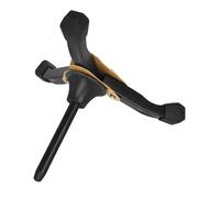 OFFIGAM Portable Clarinet Stand with Tripod Legs Foldable Detachable Metal Holder for Clarinets Stable Base Wind Instrument Accessory Black for Musicians the Go