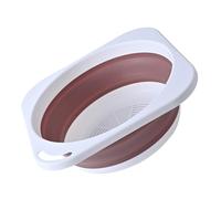 OFFIGAM Portable Folding Wash Basin Plastic Multi-purpose Washbasin for Home and Campsite Cleanup, Suitable for Feet and Laundry, Lightweight Collapsible Sink Bowl with Drain Plug