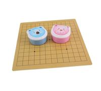 OFFIGAM Portable Go Chess Set with Double-sided Bear-themed Board Lightweight Travel Strategy Game for Beginners Educational Family Play