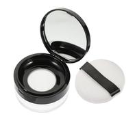 OFFIGAM Portable Loose Powder Container Compact Travel Powder Case with Puff Holder for Women Suitable for DIY Makeup Lightweight and Space-saving Cosmetic Storage Box