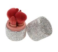 OFFIGAM Portable Makeup Brush Organizer Set with Crystal Dustproof Case, Mini Travel Brush Holder for Foundation, Concealer, Powder, Eyeshadow - Compact Cosmetics Storage for Women on The