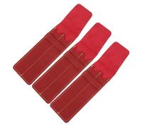 OFFIGAM Pu Leather Pen Sleeve 3pcs Set Wine Red Nurse Pen Organizer and Pocket Protector Reusable for Office and Medical Use