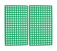 OFFIGAM Rabbit Cage Non-slip Plastic Floor Mats 2PCS with Ventilated Round Holes, Indoor Breeding Mats for Bunny and Rat