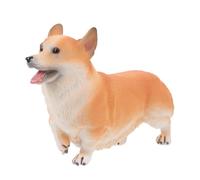 OFFIGAM Realistic Corgi Dog Figurine Model High Emulation Large Puppy Ornament for Home Decor Desktop and Party Decoration Corgi Miniature