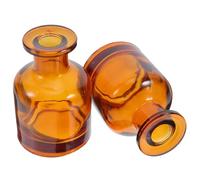 OFFIGAM Reed Cylindrical Glass 5oz 2pcs Bottles Diffuser Refillable 150ml Essential Oil Containers Jars Fragrance in for Home Living Rooms and Bedrooms