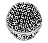 OFFIGAM Replacement Microphone Ball Head Mesh Grill Cover Anti-collision Silver Mic Grille for Breath Noise Reduction Compatible with Various Microphones for Concert and Studio Use