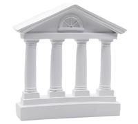 OFFIGAM Resin Temple Statue Ancient Roman Style Building Model Home Decoration Desktop Architectural Sculpture Collectible Greek Saturno Temple Ornament
