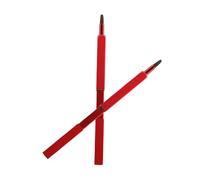 OFFIGAM Retractable Lip Brush with Nylon Fiber, Portable Metal Handle Lipstick Applicator, Handy Makeup Tool for Travel and Daily Use, Red