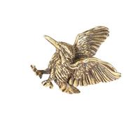 OFFIGAM Retro Brass Small Bird Keychain Pendant Antique Style Unique Diy Pendant Chic Craft for Small Keyring and Cute Robin Diy Supply