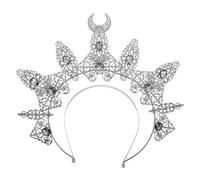 OFFIGAM Rhinestone Crown Headband Cosplay Costume Headpiece Lady Hair Hoop Festival Party Photo Prop Elegant Baroque Design