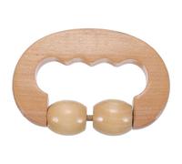 OFFIGAM Roller Massage Tool Muscle Massage Roller Lightweight Wooden Handheld Massager Blood Flow Khaki Colour for Home and Traveling Calf Massager
