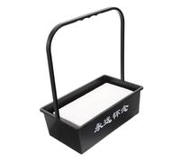 OFFIGAM Sacrifice Flower Basket for Memorial Days Packaging for Fresh Artificial Flowers for Cemetery Visits and Mourning Activities Black White Foam Design