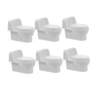 OFFIGAM Scale Bathroom Accessories Authentic Miniature Toilet for Pretend Play for Tiny House Furnishing