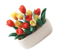 OFFIGAM Scale Dollhouse Decoration Easy Care Artificial Plant for Mini Landscape Decor Tiny Bonsai Accessory for Home and Photography