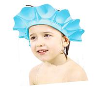 OFFIGAM Shower Ear Protection Hat Adjustable Tpe Shampoo Cap for Blue Soft and Durable Design to Prevent Water and Shampoo from Touching Eyes and Ears