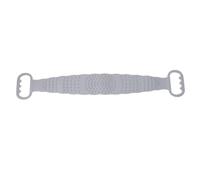 OFFIGAM Silicone Exfoliating Bath Towel Long Strip Rubbing Mud Towel with Double Hand Pull Rings for Back Scrubbing Convenient Shower Body Scrubber Tool Grey